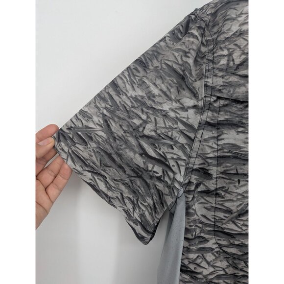 Loco Kaile Performance Button Up Shirt Men Size L Fish Print Outdoor Fishing Y2K - Picture 6 of 12